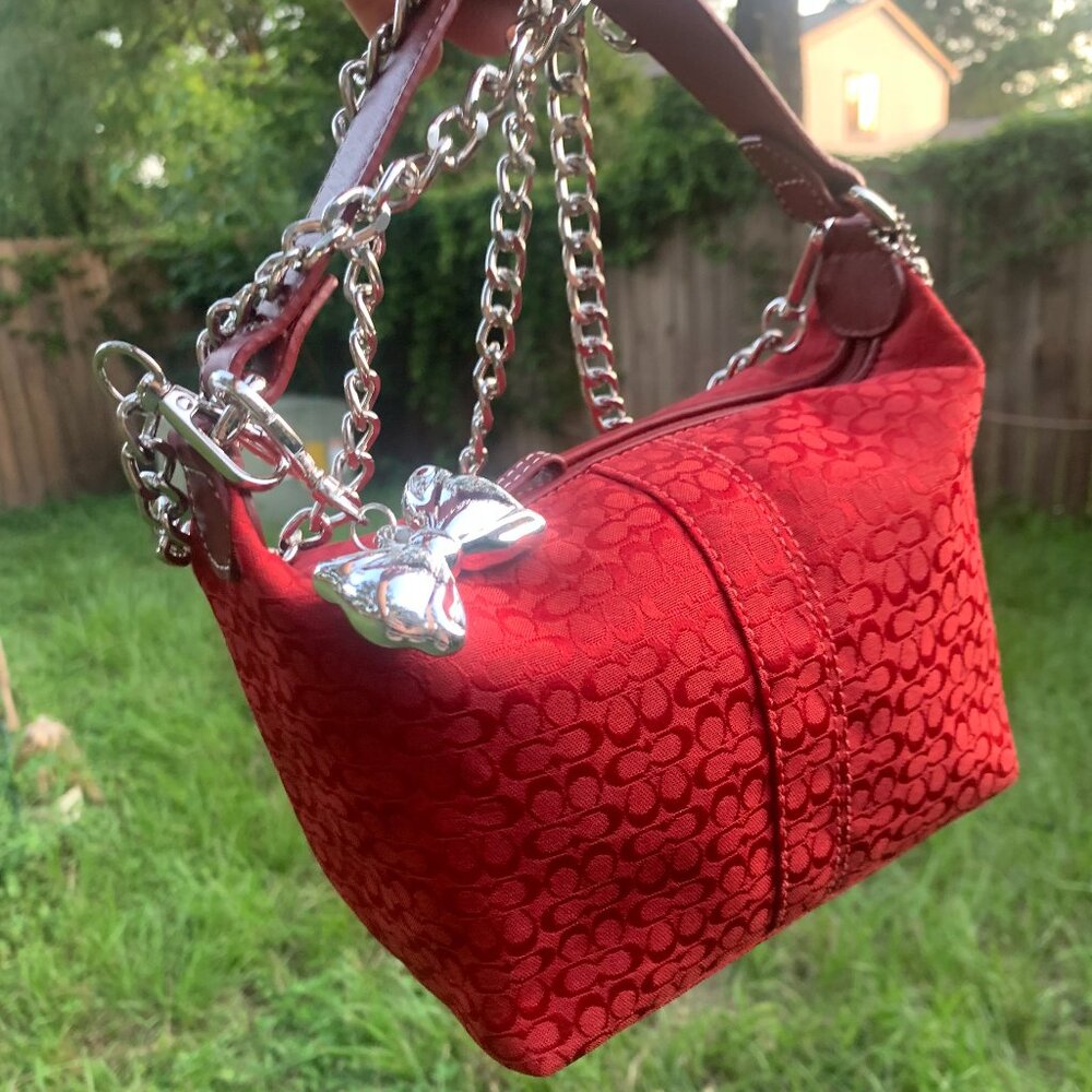 Coach Vintage Red Soho Hobo Bag